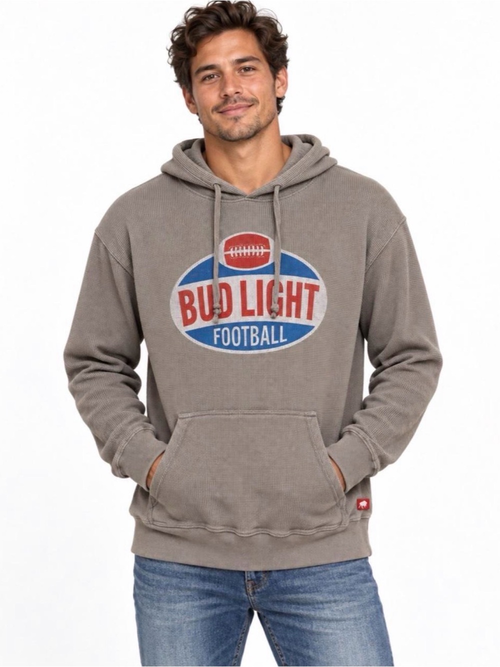 BUFFALO DAVID BITTON BUD LIGHT FOOTBALL HOODIE – LARGE